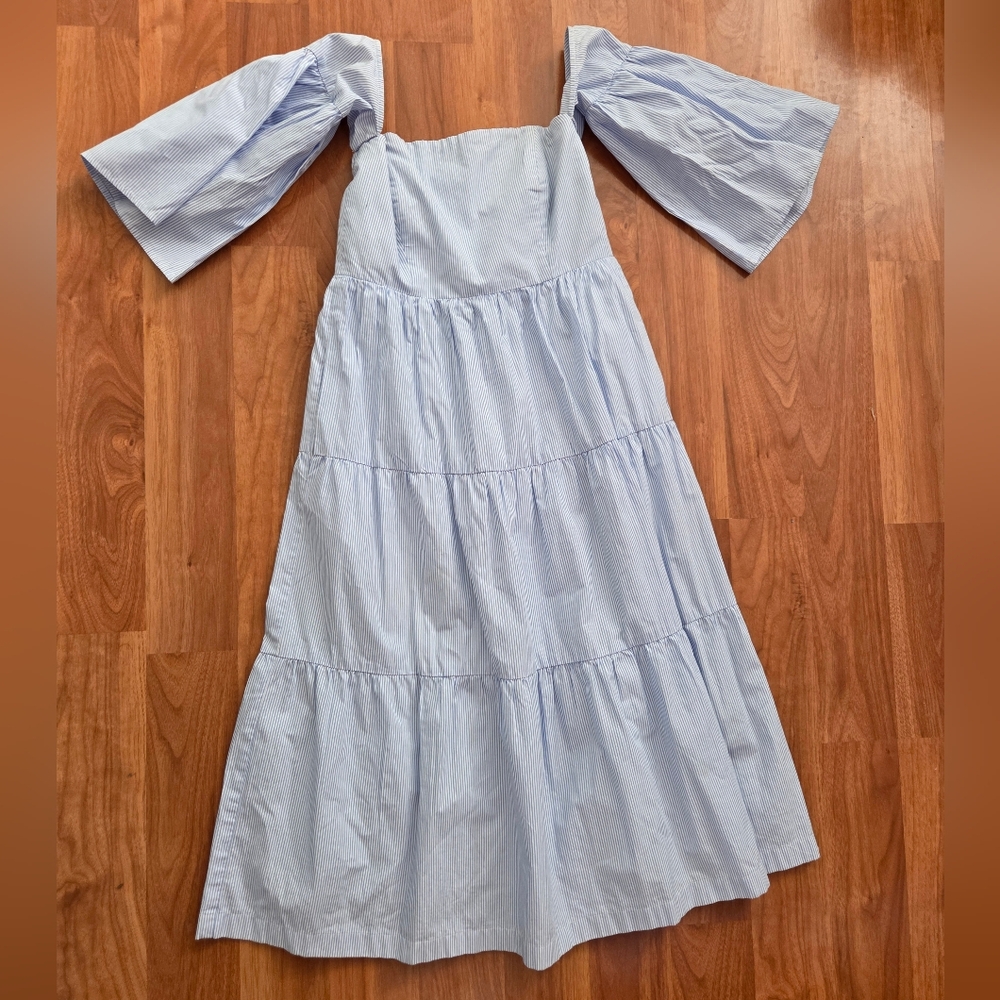 Club Monaco Blue and White Striped Garment